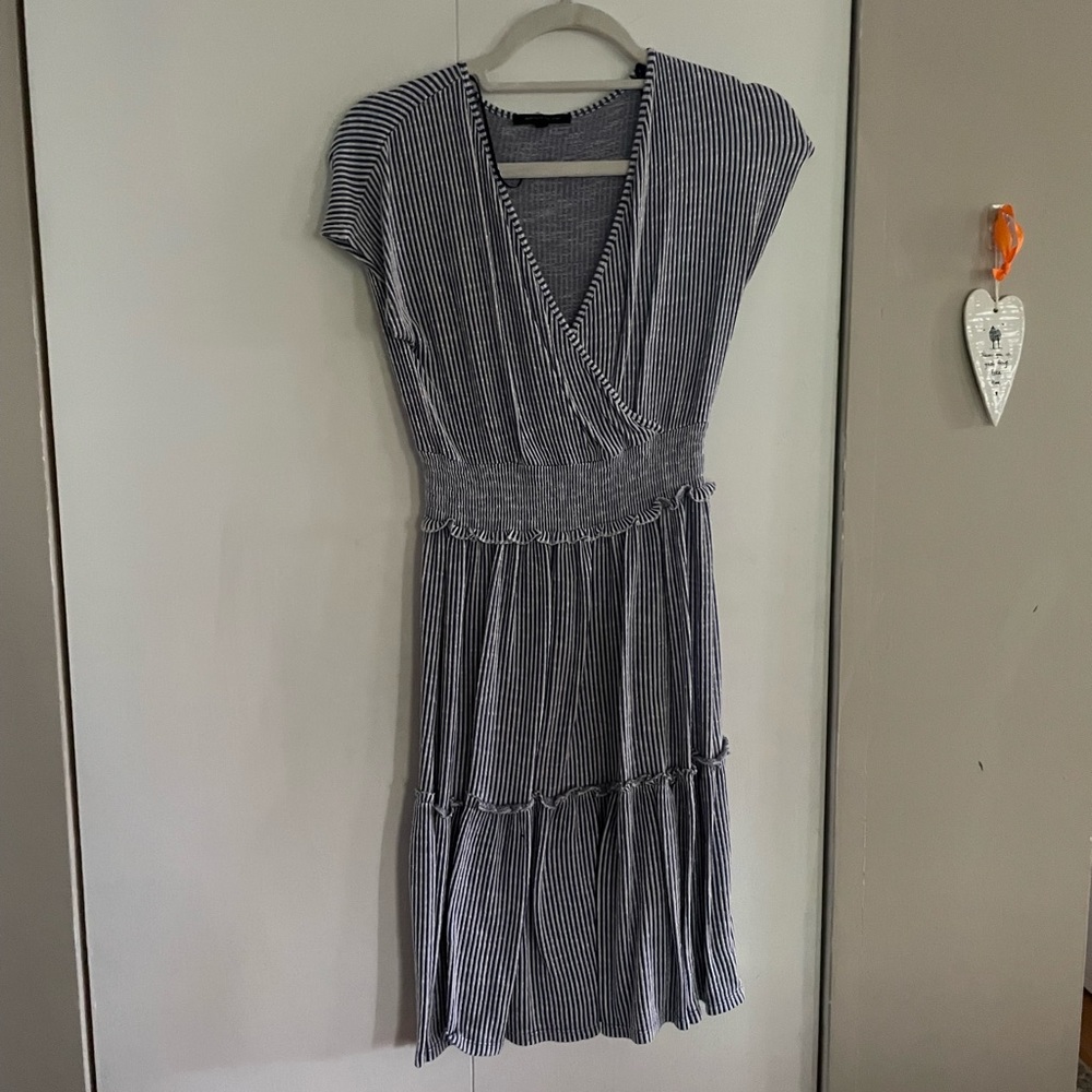 Blue and white stripped dress comfy